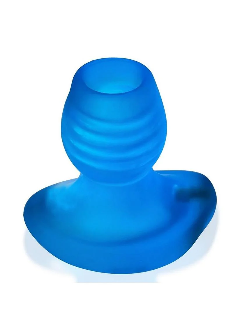 Glowhole 2 Hollow Buttplug with Led Insert - Large - Blue Morph - Image 4
