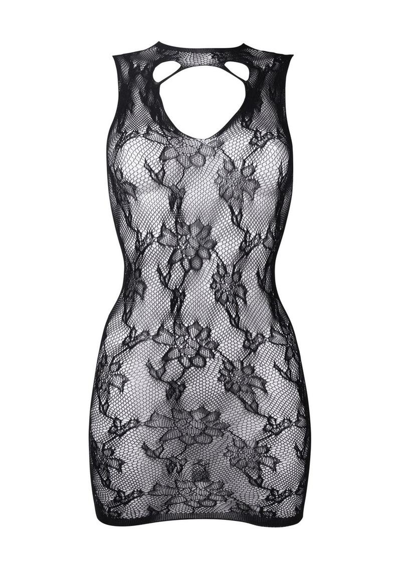 High Neck Lace Mini Dress - Image 2