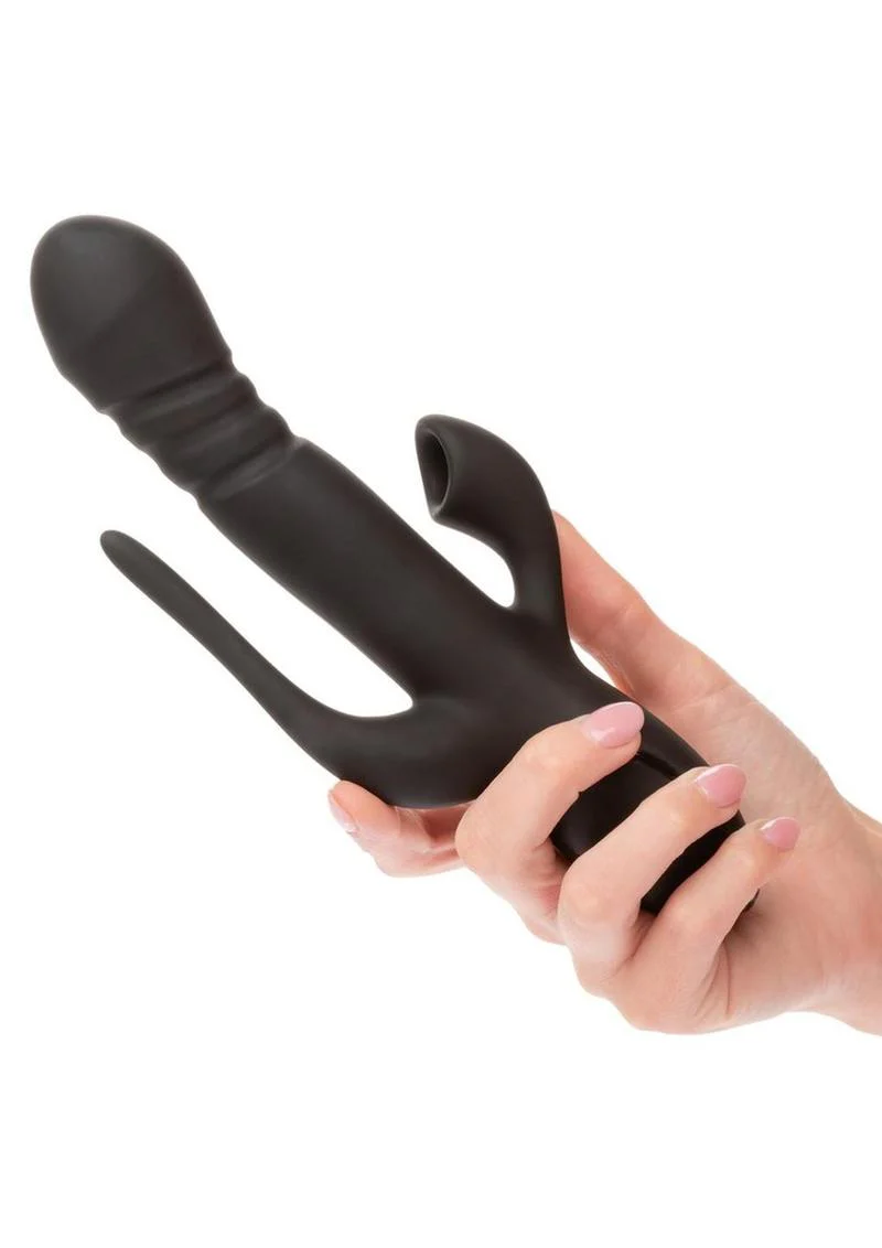 III Triple Euphoria Rechargeable Silicone Stimulating Vibrator - Image 4