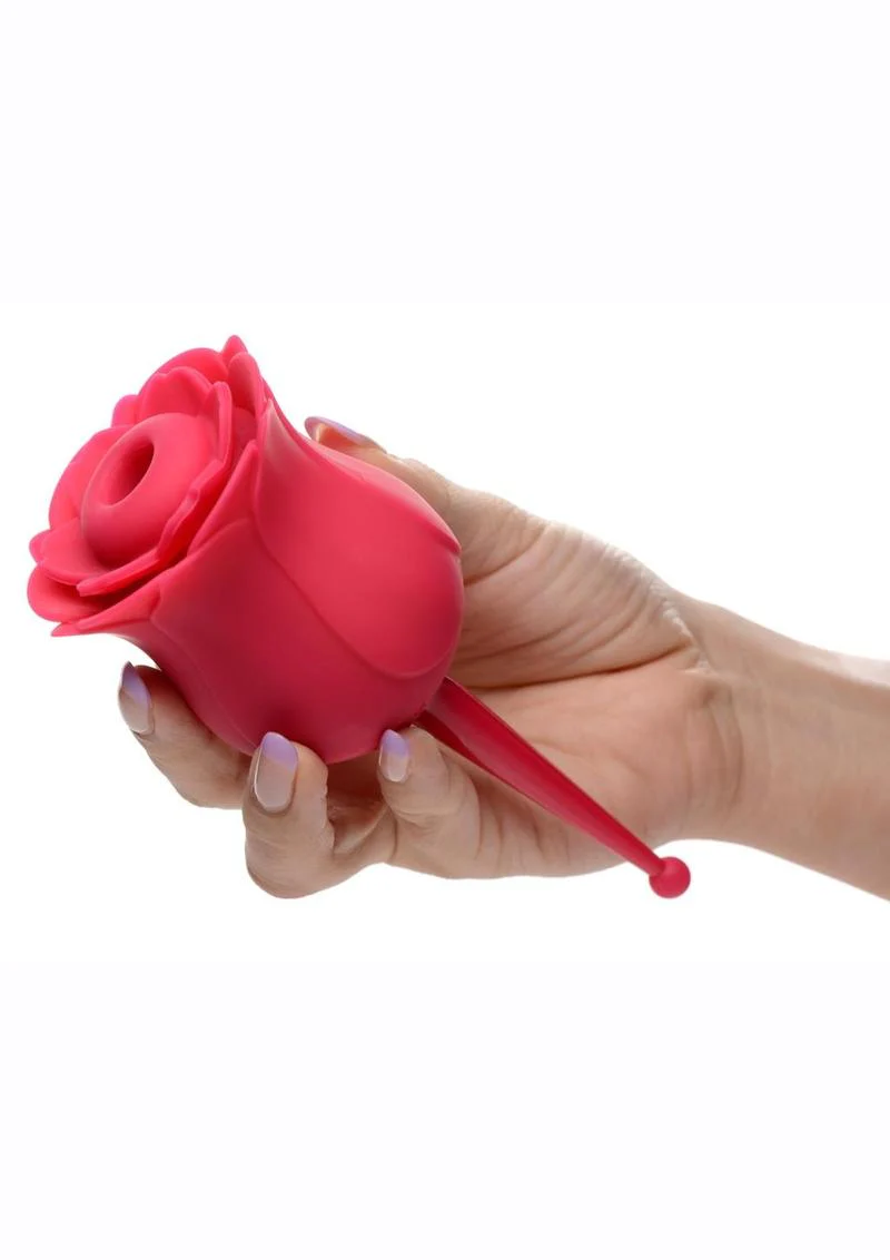 Inmi Bloomgasm Sucking and Vibrating Rose Silicone Rechargeable Clit Stimulator - Image 2