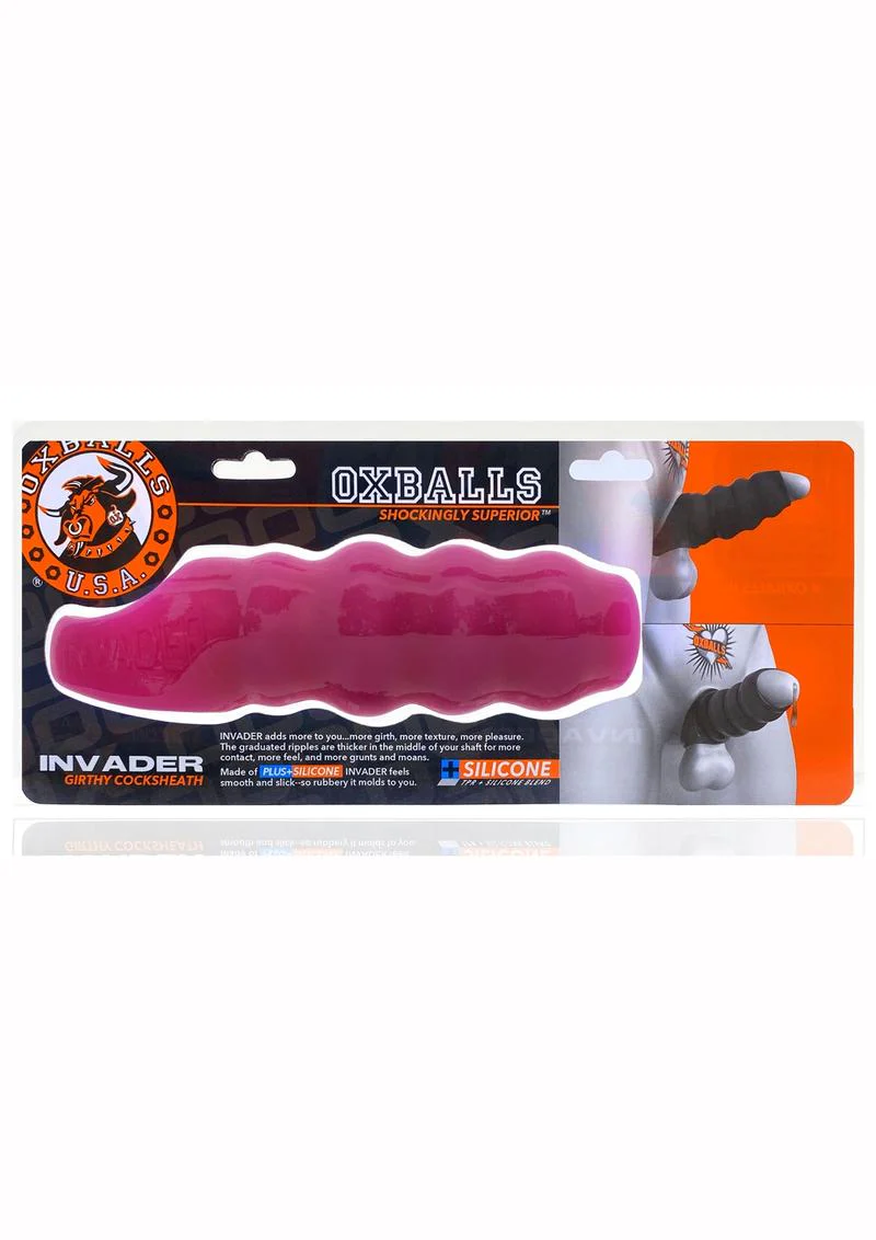 Invader Rippled Open-Ended Silicone Cocksheath Extender - Image 13