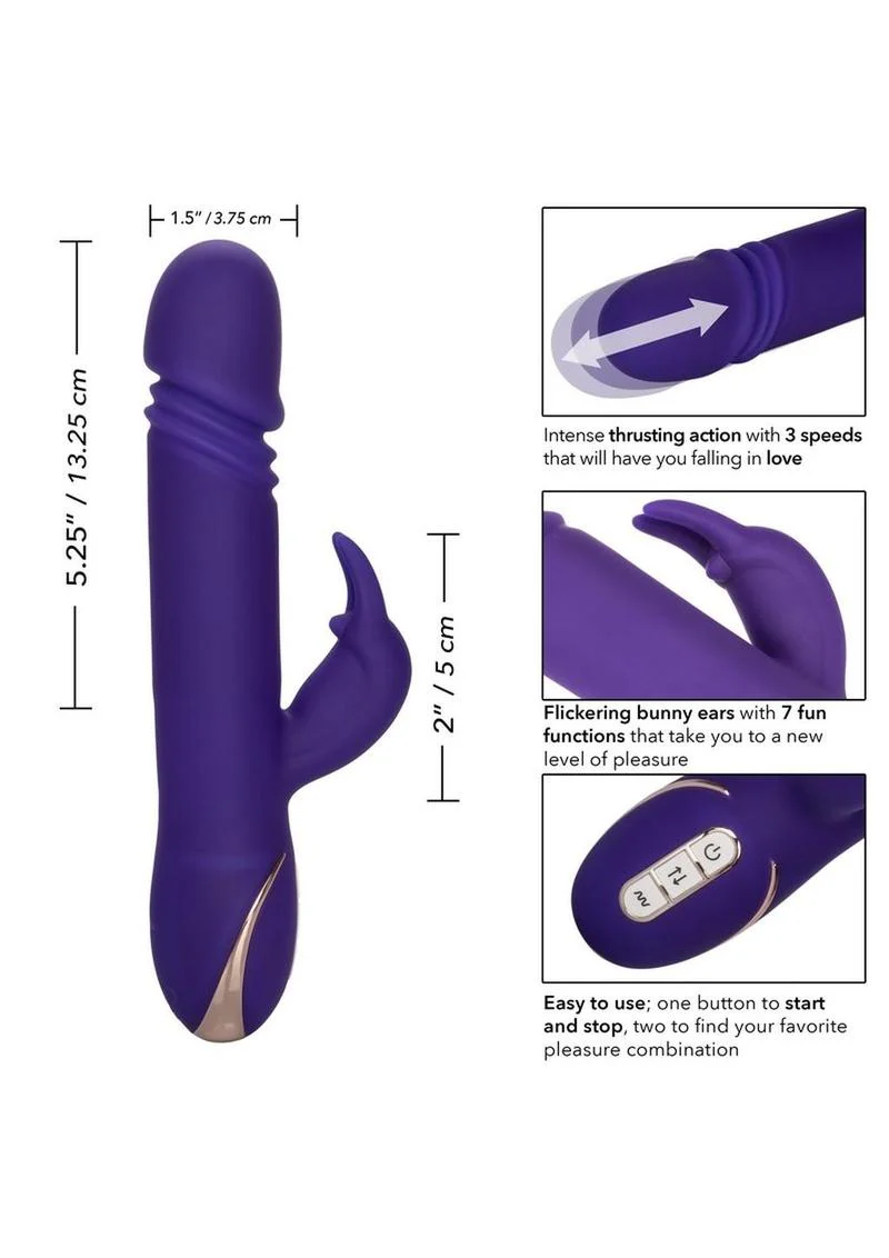 Jack Rabbit Signature Silicone Thrusting Rabbit Rechargeable Vibrator - Image 3