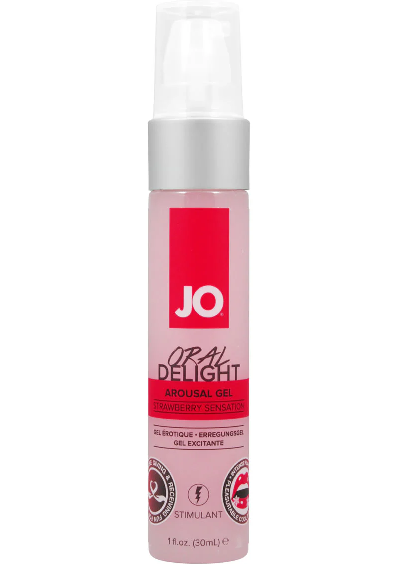 JO Oral Delight Flavored Arousal Gel Strawberry - Image 2
