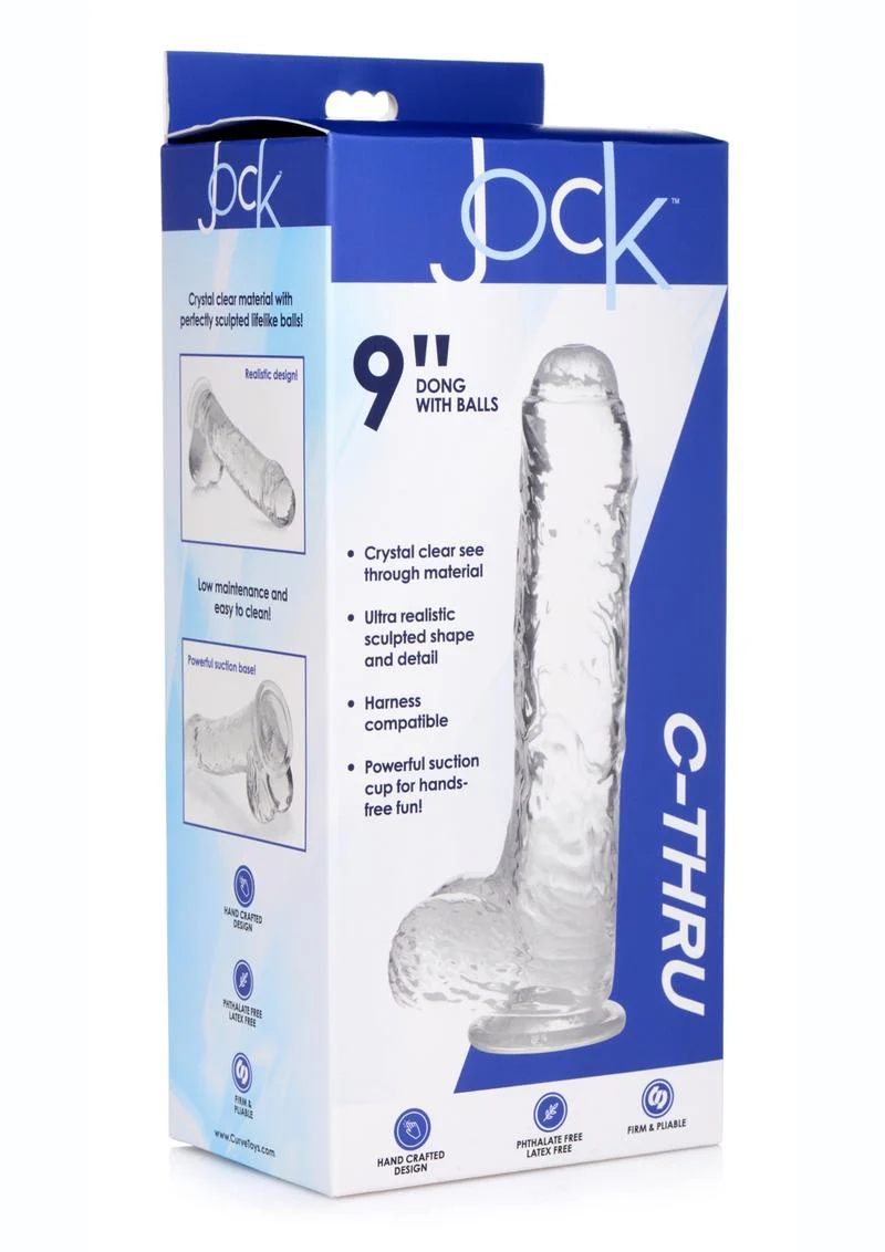Jock C-Thru Slim Realistic Dong with Balls - Image 5