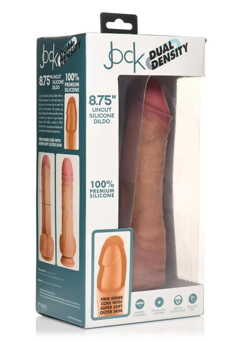 Jock Dual Density Uncut Dildo with Balls - Image 8