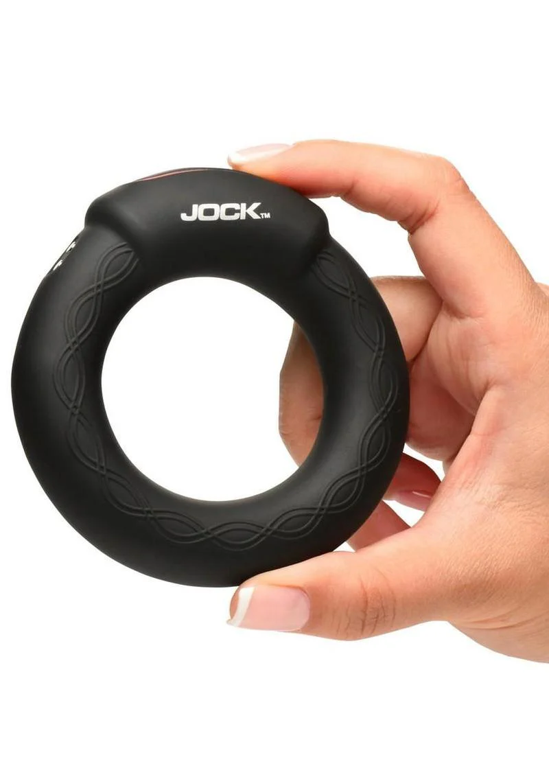 Jock Rumbler Vibrating and Warming Rechargeable Silicone C-Ring 2in with Remote - Image 4