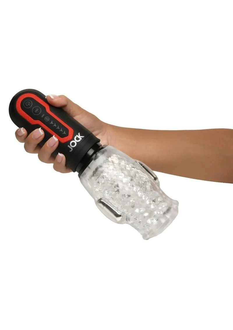 Jock Spinning and Thrusting Rechargeable Masturbator with 2 Bullets - Image 4