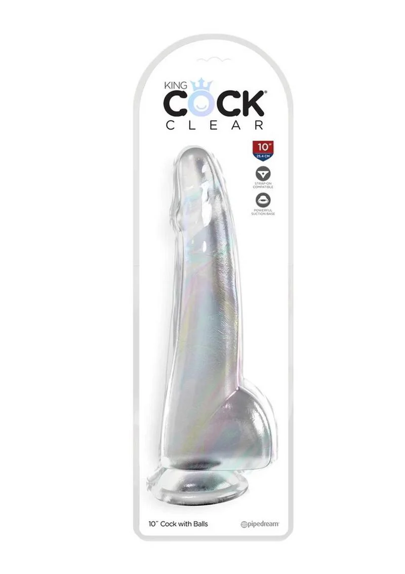 King Cock Clear Dildo with Balls - Image 27