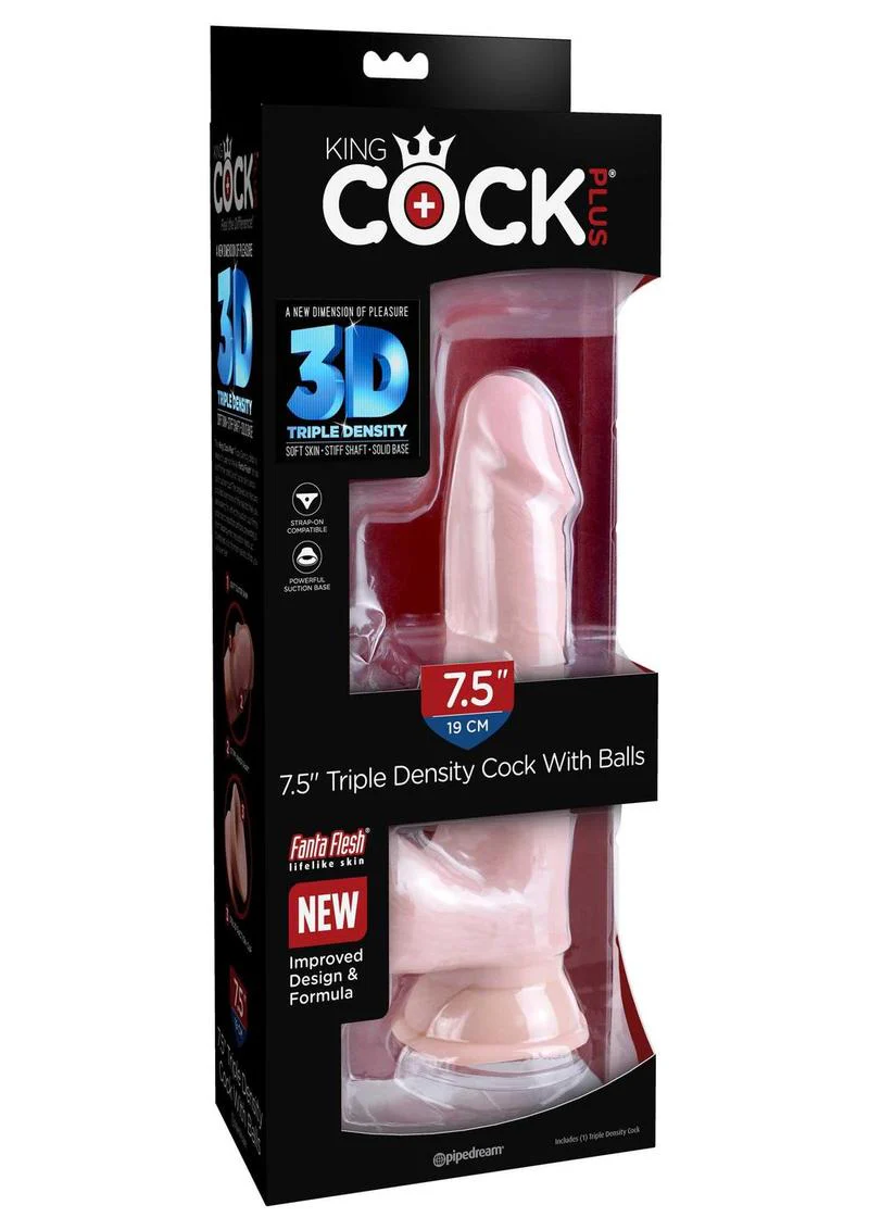 King Cock Plus Triple Density Dildo with Balls - Image 17