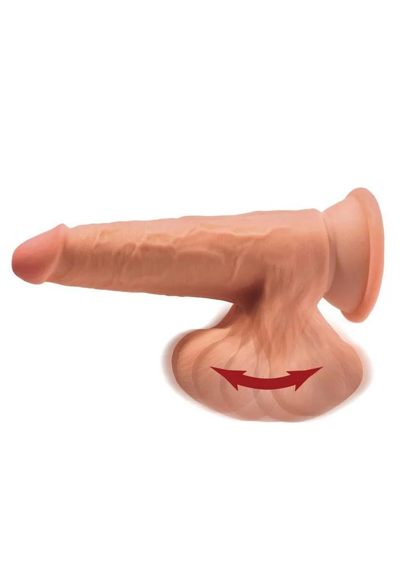 King Cock Plus Triple Density Dildo with Swinging Balls - Image 3
