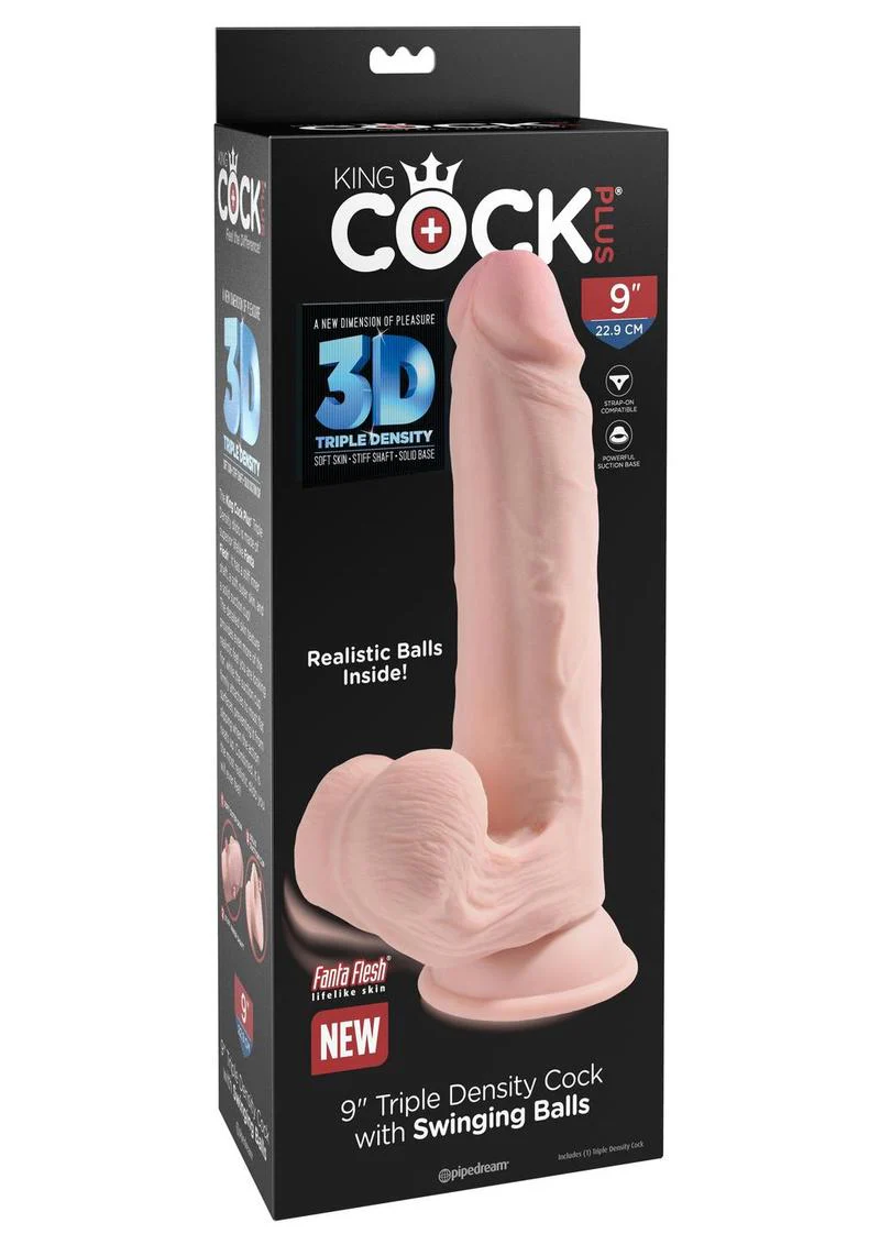 King Cock Triple Density Cock with Swinging Balls - Image 9