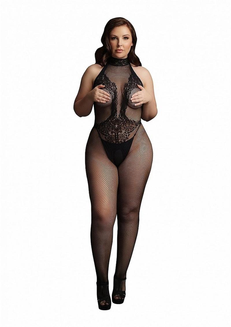 Le Desir Fishnet Lace Bodystocking - Image 9