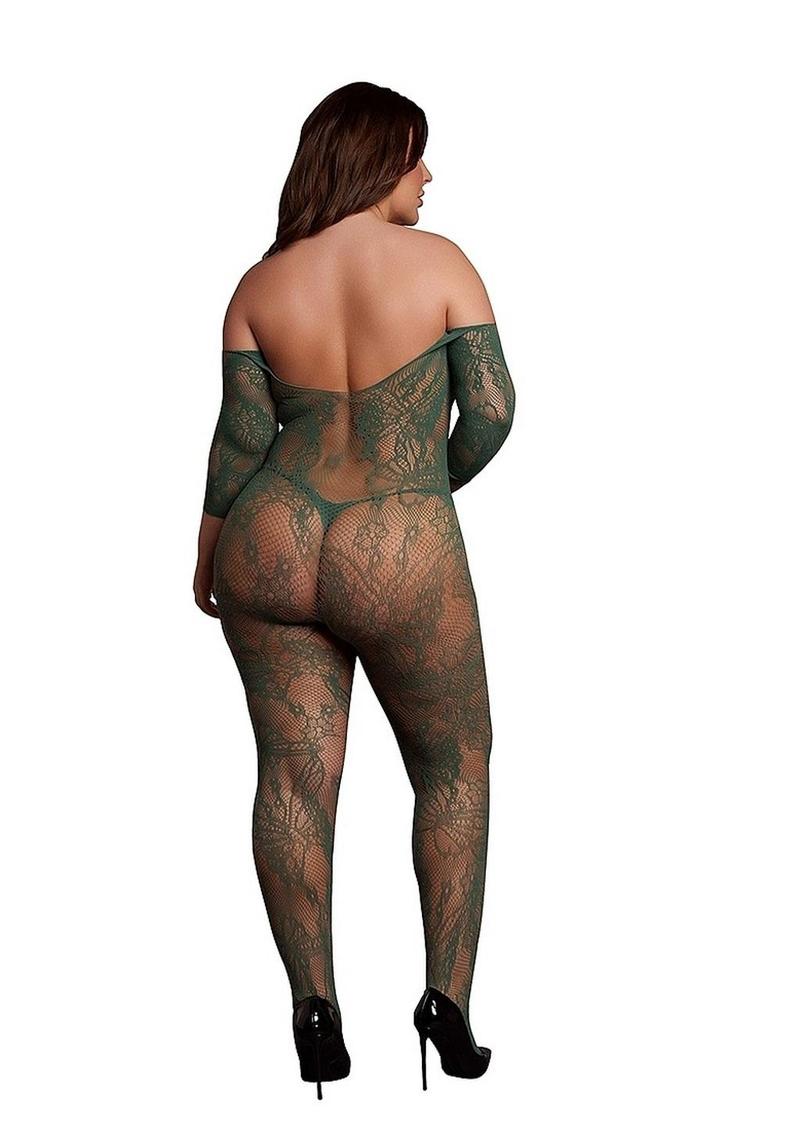 Le Desir Lace Long Sleeved Bodystocking - Image 8