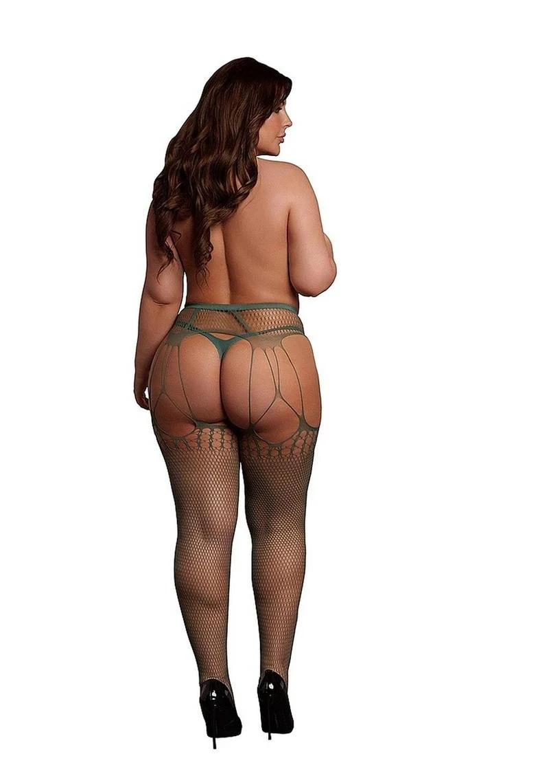 Le Desir Shredded Suspender Pantyhose - Image 16