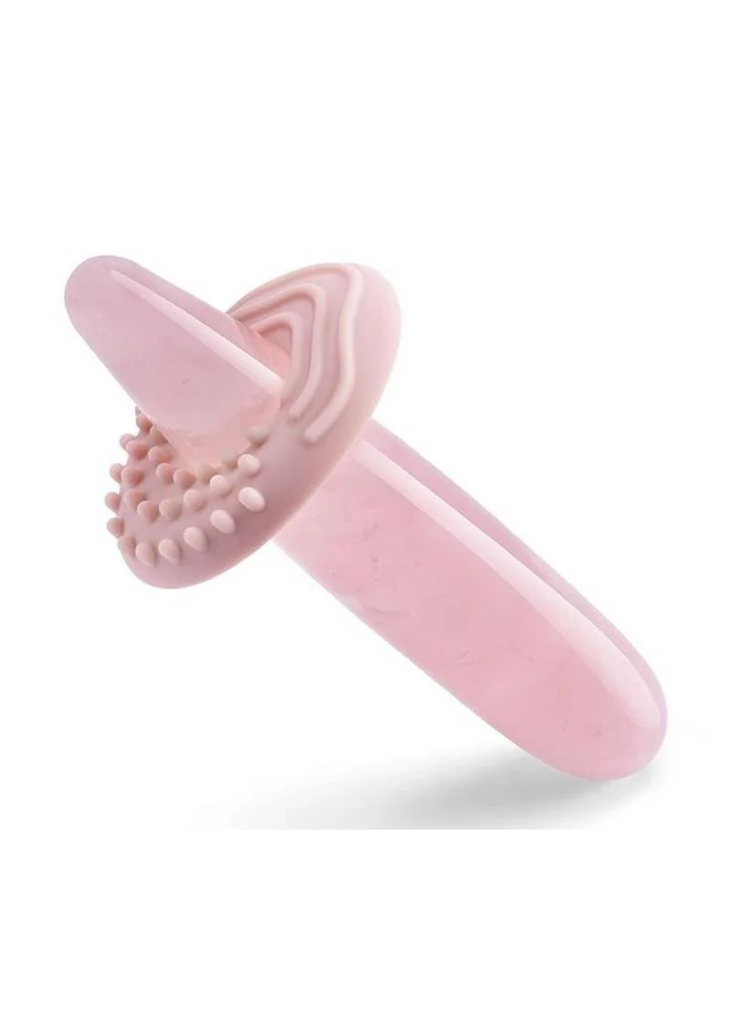 Le Wand Crystal Slim Wand with Silicone Ring - Rose Quartz - Image 3