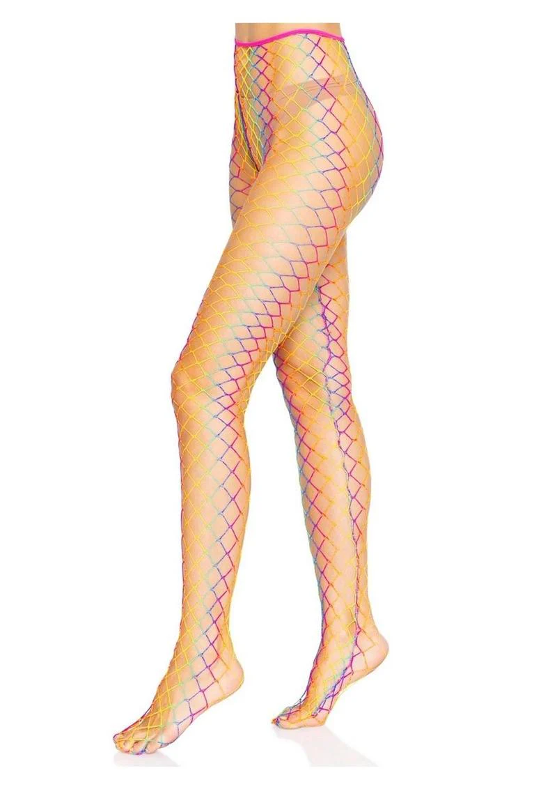 Leg Avenue Ombre Rainbow Woven Net Tight - Image 4