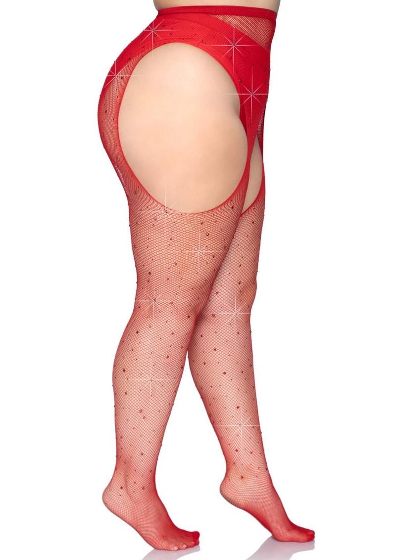 Leg Avenue Rhinestone Fishnet Stockings - Image 4