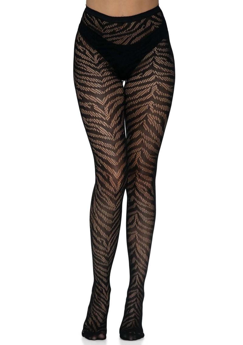 Leg Avenue Zebra Net Tights - Image 2