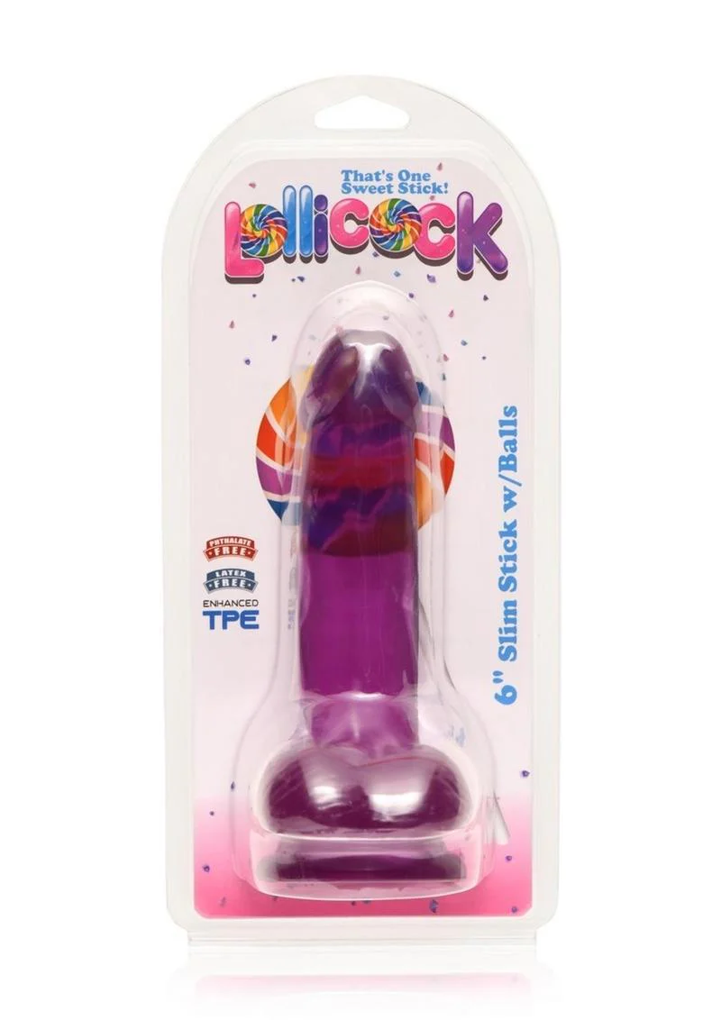 Lollicock Slim Stick Dildo with Balls - Image 2