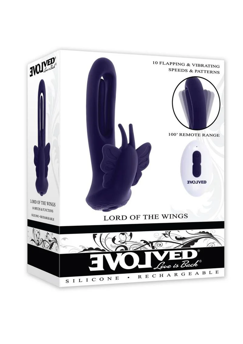 Lord Of The Wings Rechargeable Silicone Butterfly Stimulator with Remote - Image 3