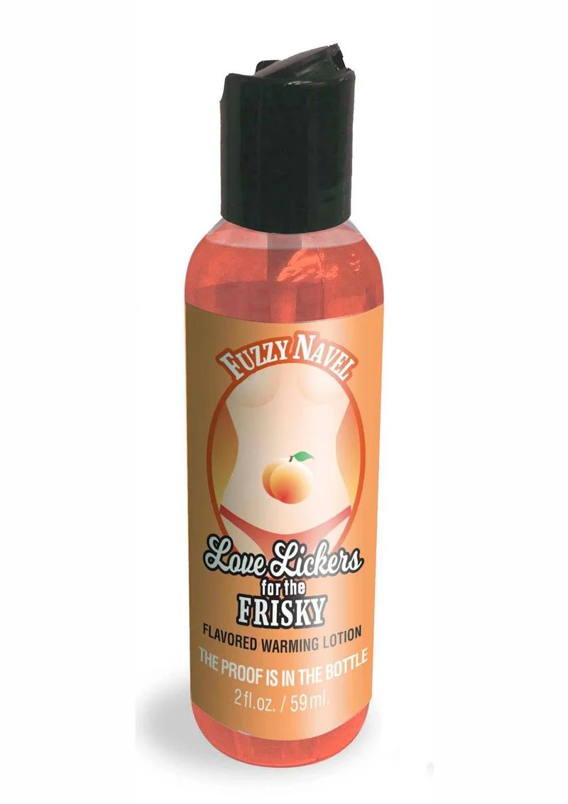 Love Lickers Peach Flavored Warming Massage Oil 2oz - Fuzzy Navel - Image 2