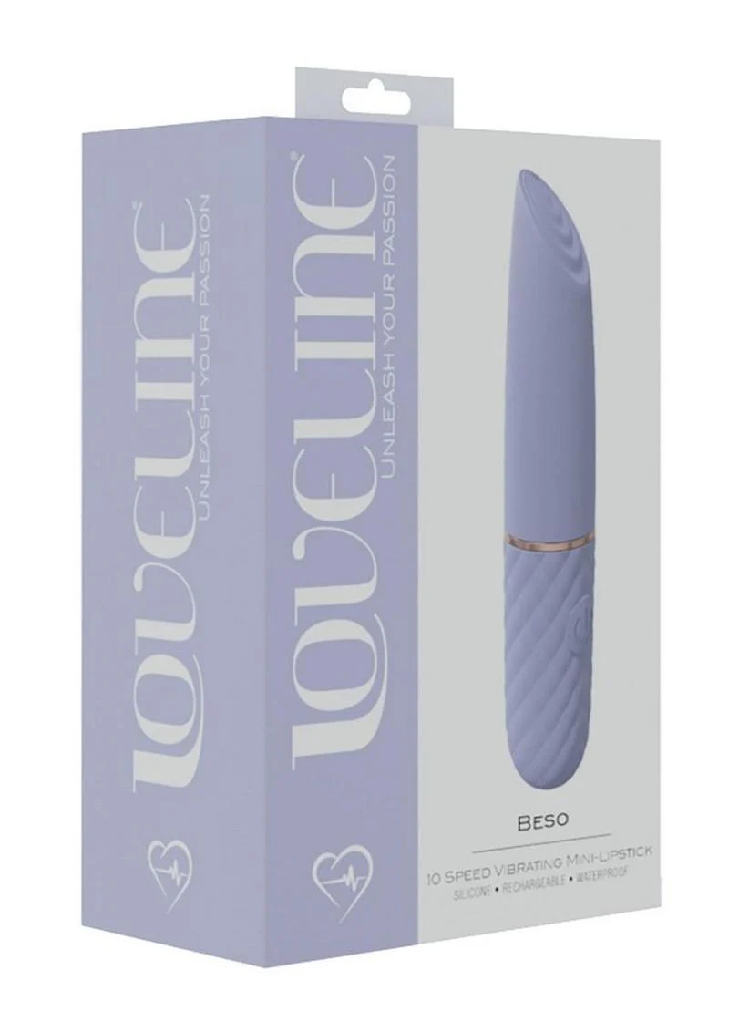 Loveline Beso Silicone Rechargeable 10 Speed Vibrating Mini Lipstick Vibe - Image 6