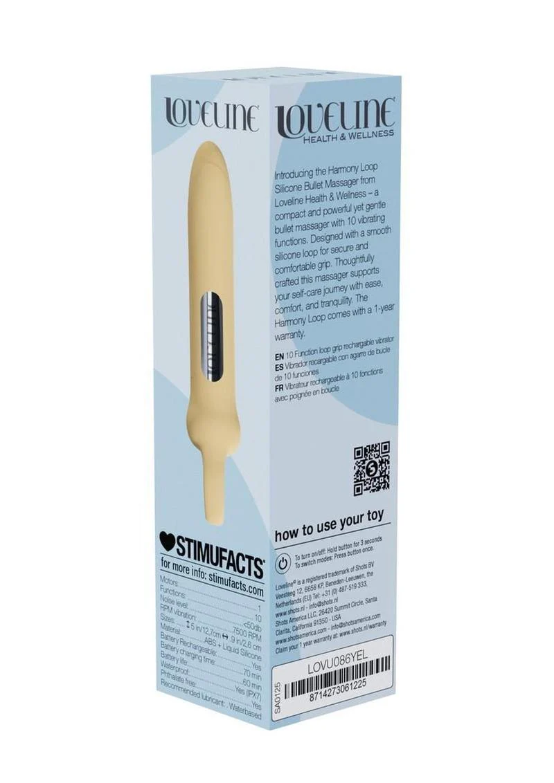 Loveline Harmony Loop Grip Vibe Ergonomic 10 Function Silicone Bullet Massager - Image 6