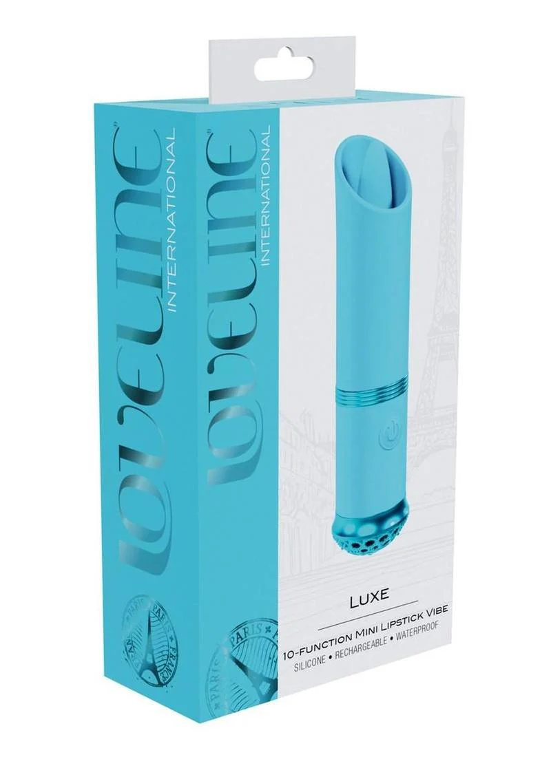Loveline Luxe 10 Function Mini Lipstick Rechargeable Silicone Vibrator - Image 2