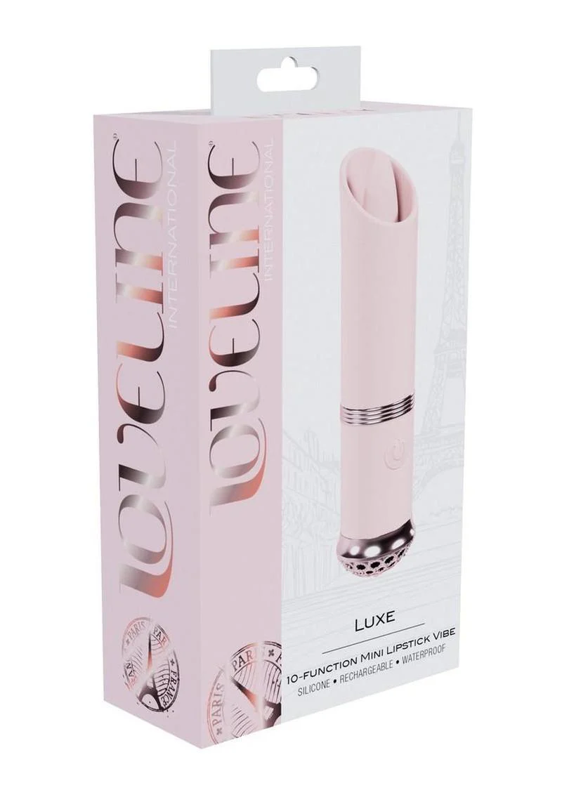 Loveline Luxe Silicone Rechargeable 10 Function Mini Lipstick Vibrator - Image 2