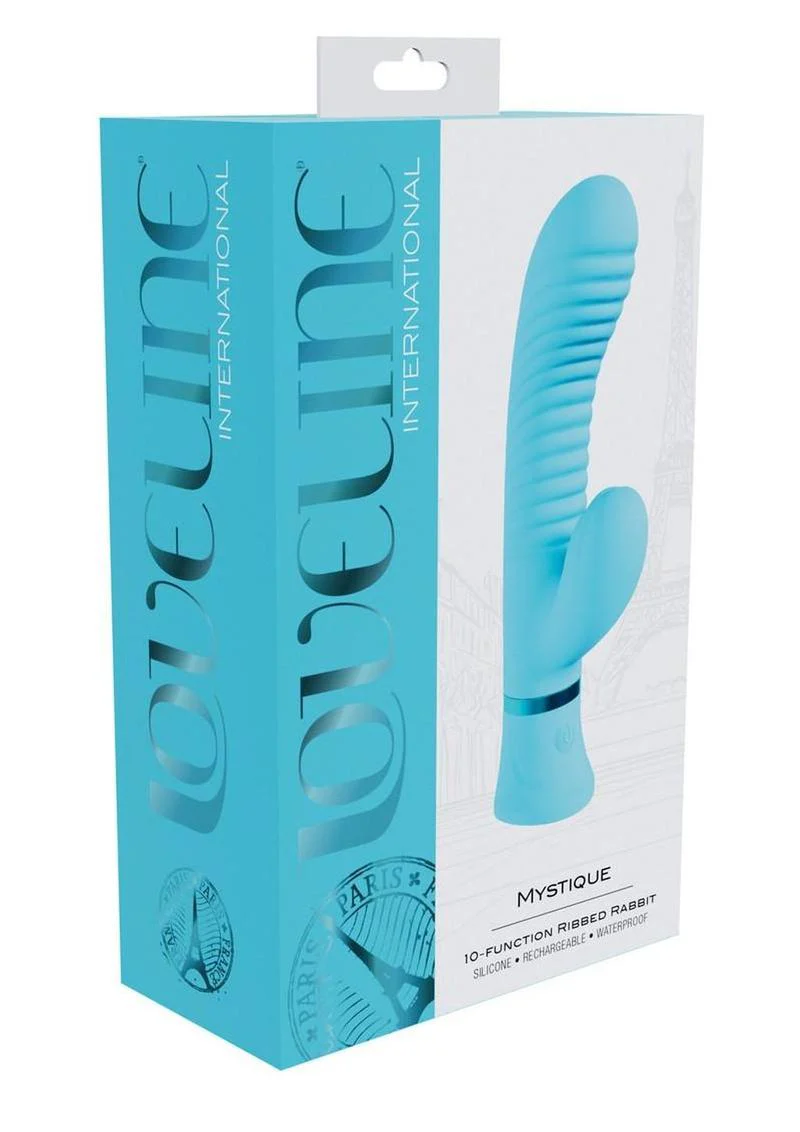 Loveline Mystique 10 Function Rechargeable Silicone Ribbed Rabbit - Image 2