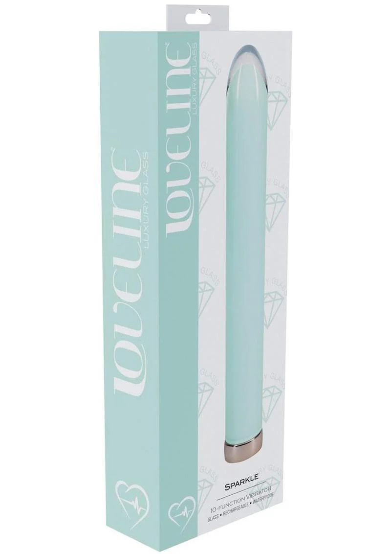Loveline Sparkle Rechargeable 10 Function Glass Vibrator - Image 2