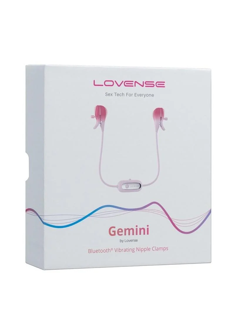 Lovense Gemini Rechargeable Silicone App-Control Nipple Clamps - Image 3