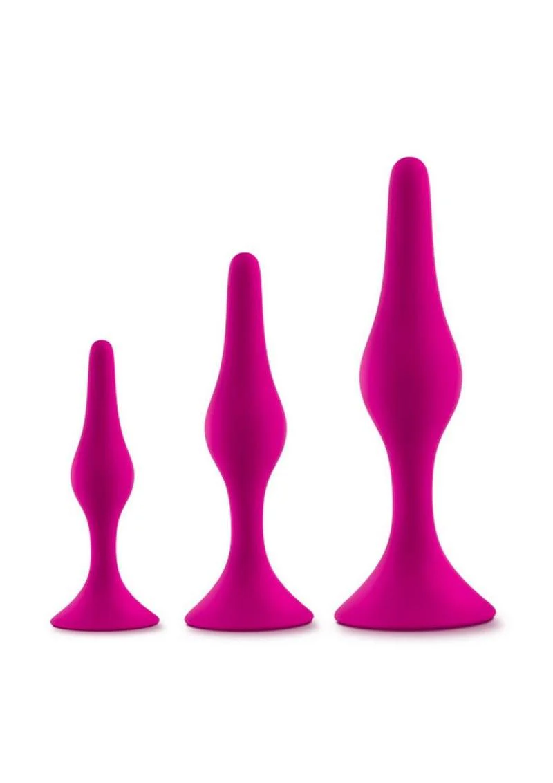 Luxe Beginner Plug Kit Silicone Butt Plugs 3 Sizes - Image 4