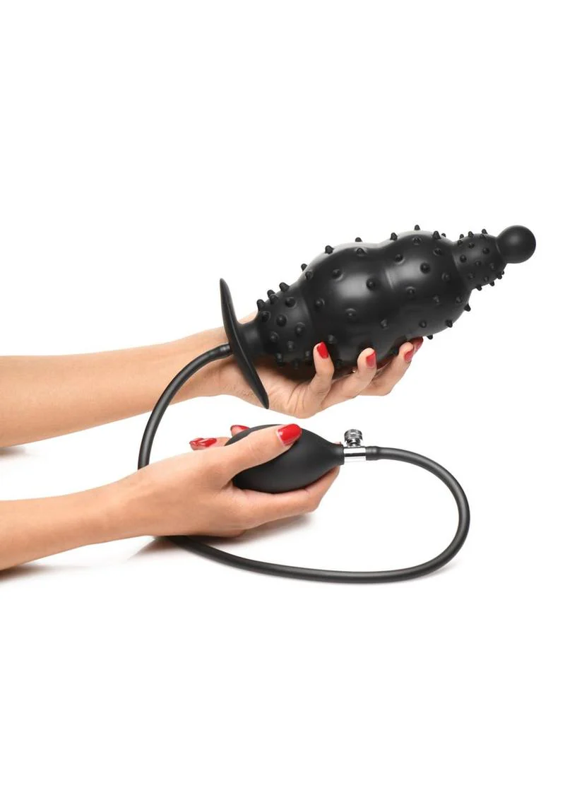 Master Series Ass Puffer Nubbed Inflatable Silicone Anal Plug - Image 2