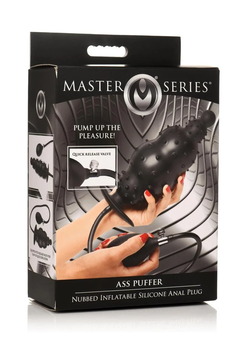 Master Series Ass Puffer Nubbed Inflatable Silicone Anal Plug - Image 3