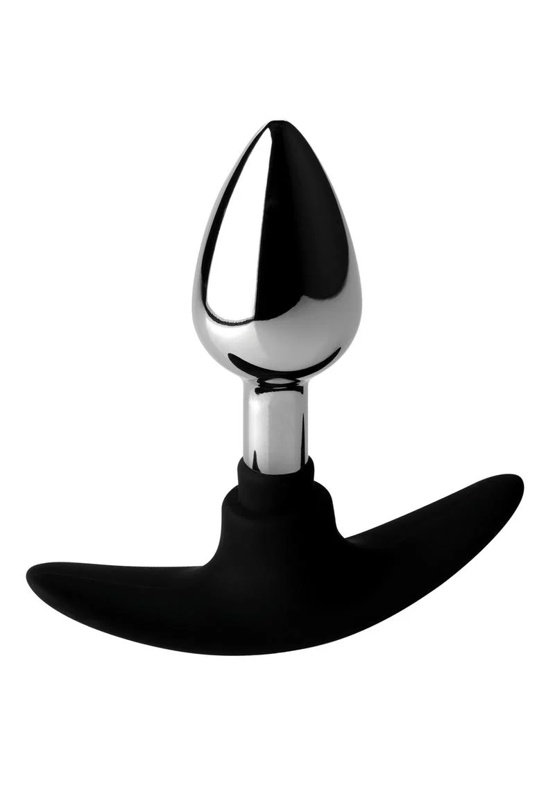 Master Series Dark Invader Metal and Silicone Anal Plug - Image 4