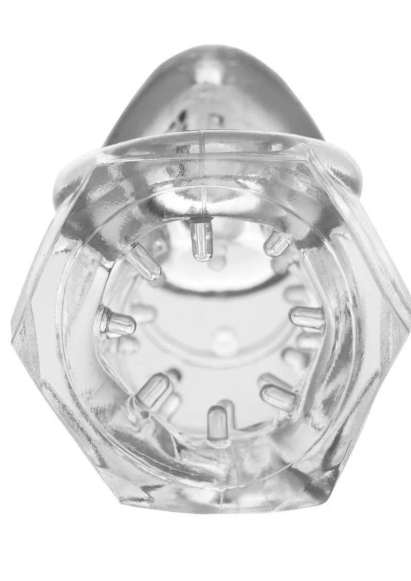 Master Series Detained 2.0 Restrictive Chastity Cage with Nubs - Image 3