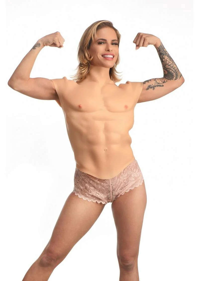 Master Series Ripped Silicone Male Chest Shirt - Image 3
