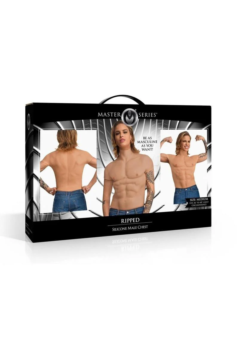 Master Series Ripped Silicone Male Chest Shirt - Image 6