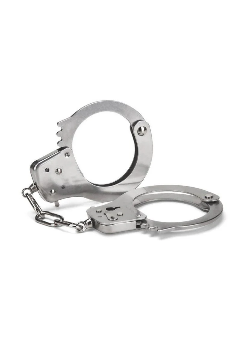 ME YOU US Bondage Metal Handcuffs - Stainless - Image 3