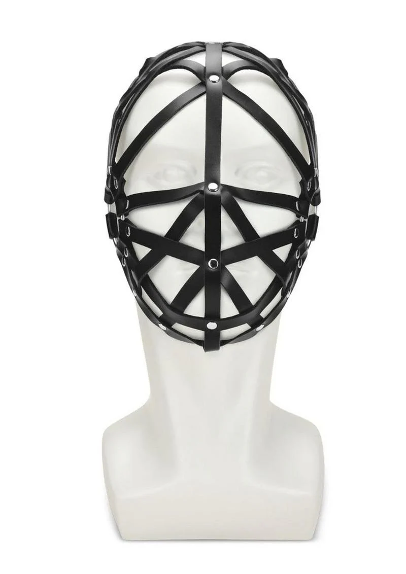 ME YOU US Web Hood Pu Leather Bondage Hood - Image 2