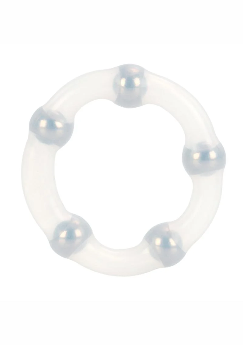 Metallic Bead Ring Silicone Cock Ring - Image 2