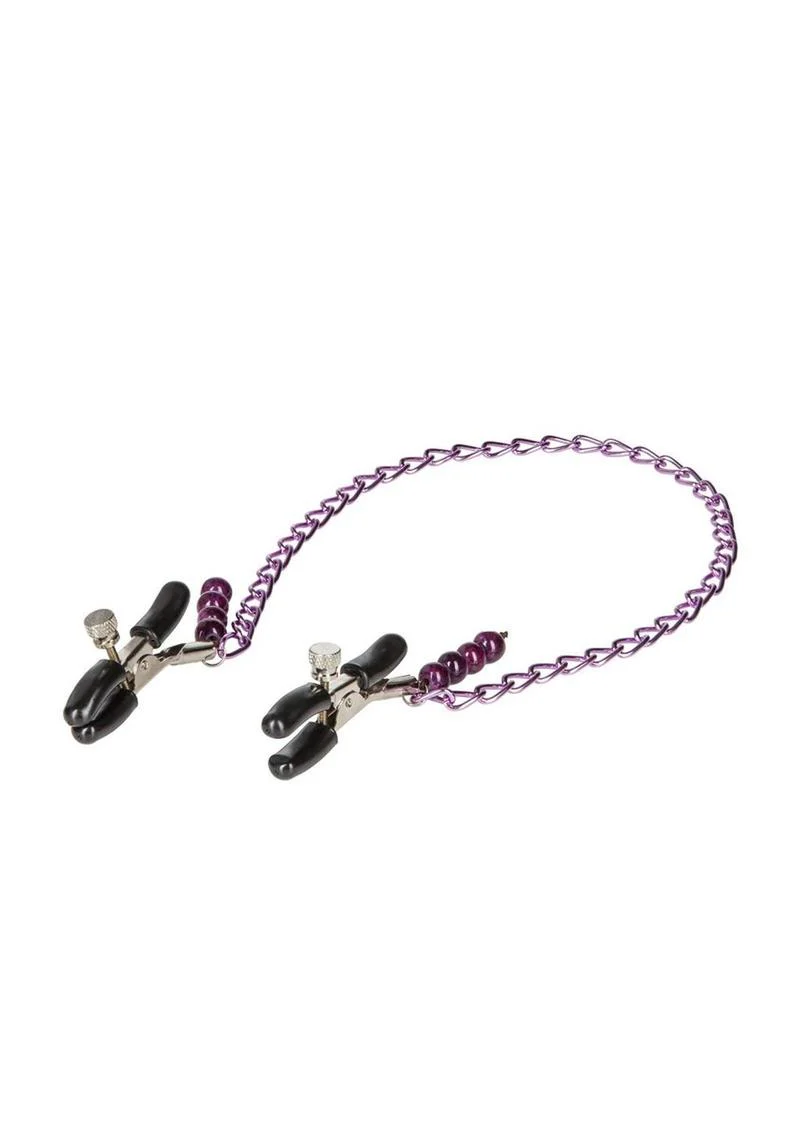 Nipple Play Purple Chain Nipple Clamps - Image 2