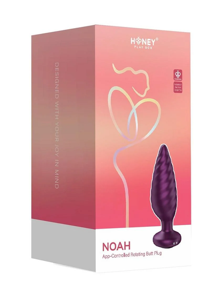 Noah App Controlled Rechargeable Silicone Rotating Butt Plug - Image 3