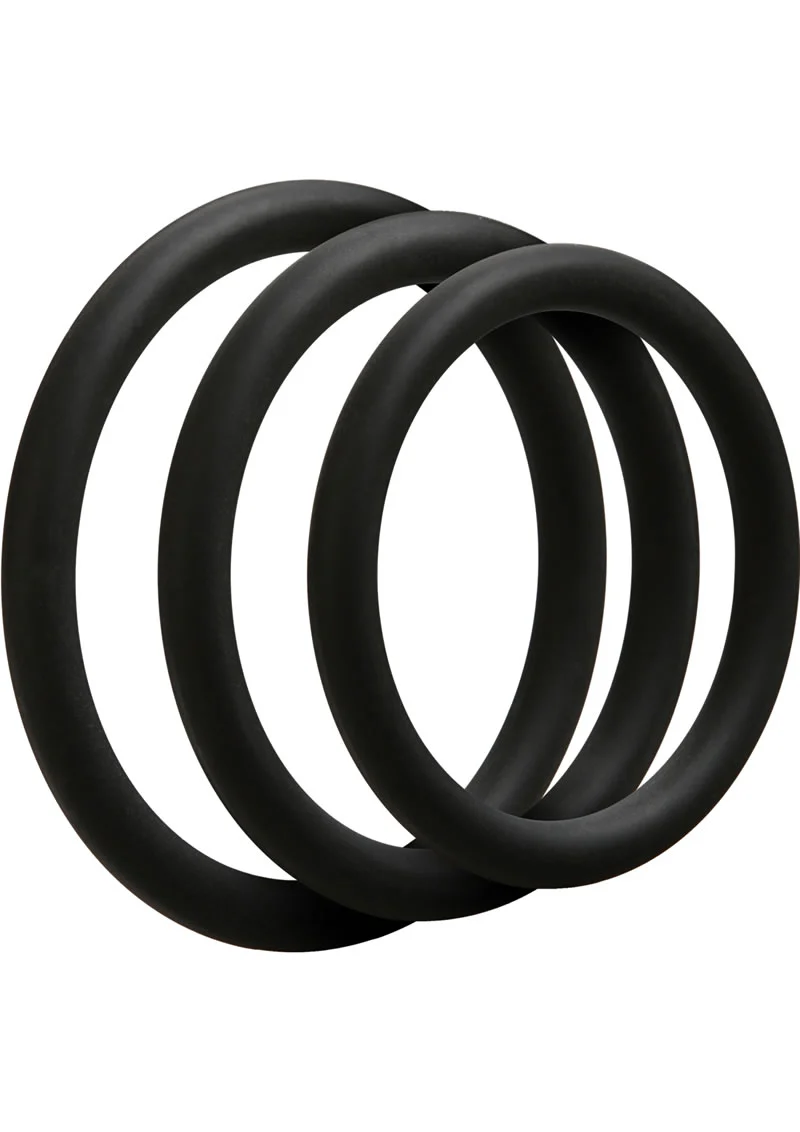 Optimale 3 C-Ring Set Silicone Cock Ring Thin - Image 2