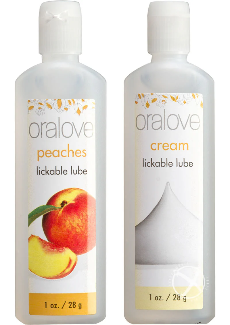 Oralove Delicious Duo Lickable Peaches and Cream Lubricant
