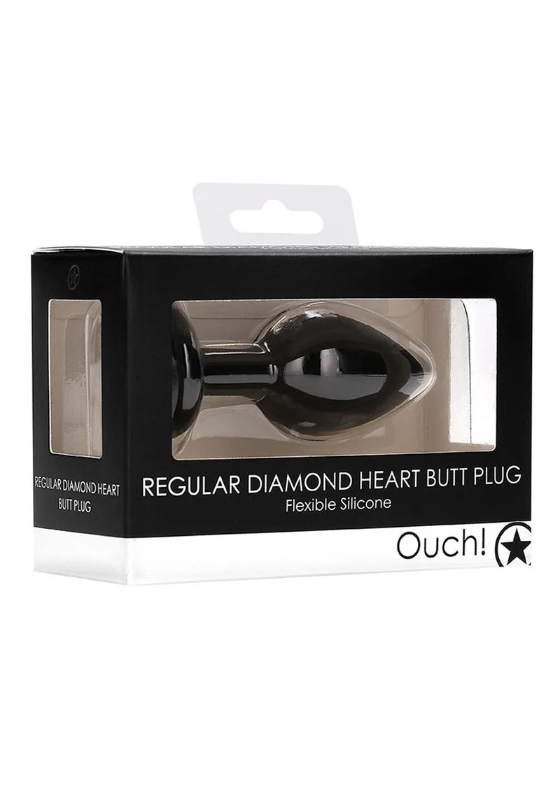 Ouch! Diamond Heart Butt Plug - Regular - Image 2