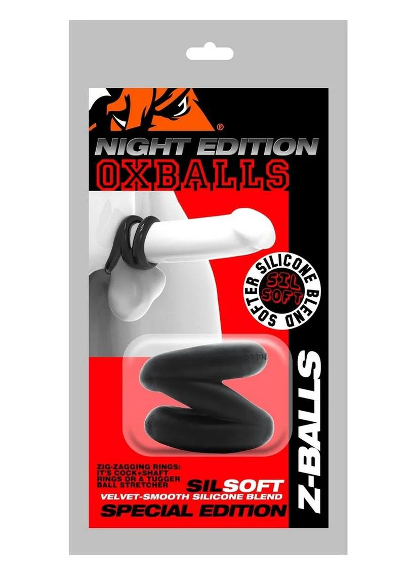 Oxballs Atomic Jock Z-Balls Cock Ring and Ball Stretcher Night Edition - Image 2