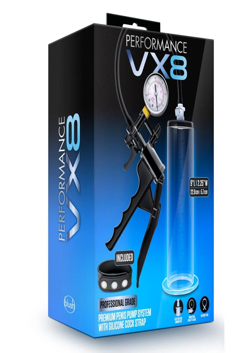 Performance Vx8 Premium Penis Pump System with Silicone Cock Strap - Image 3