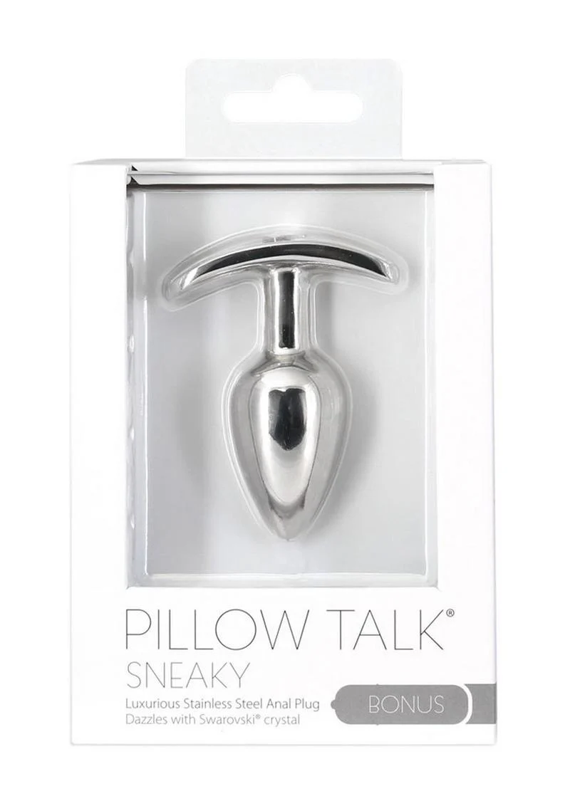 Pillow Talk Sneaky Luxurious Stainless Steel Anal Plug - Image 2